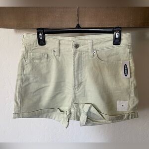 Old Navy|OG Shorts High Rise Denim, Pastel Mint Denim in High Rise—Size 8•••NWT